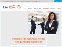 Tablet Screenshot of lawresources.com